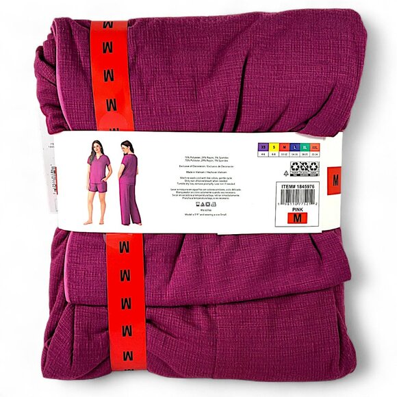 Carole Hochman Midnight Women's 3-Piece PJ Set, Medium Textured Crepe Knit - Picture 2 of 5